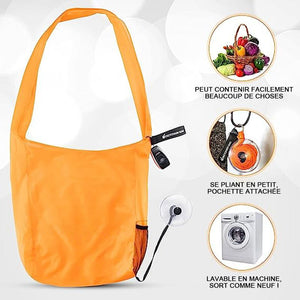 Sac de courses portatif en forme de disque