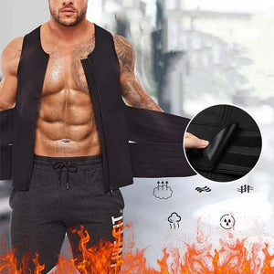 Gilet de sauna 2 en 1 avec entraîneur de taille pour hommes