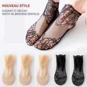 Chaussettes de dentelle à la mode pour femmes (3 paires)