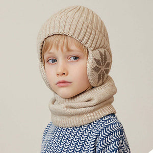 Ensemble bonnet et écharpe d'hiver bonnet tricoté chaud