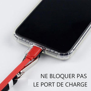 Lanière universelle pour téléphone portable avec patch en nylon