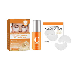 Ensemble masque pour les yeux au collagène + Spray vitamine C