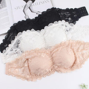 Soutien-gorge sans bretelles en dentelles