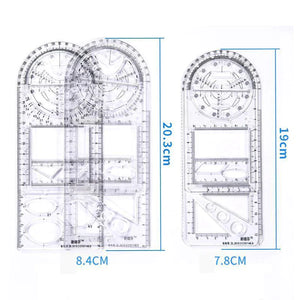 Règle géométrique multifonctionnelle