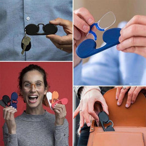 Lunettes de lecture portables avec mini pince-nez