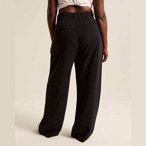 Pantalon ample à taille haute