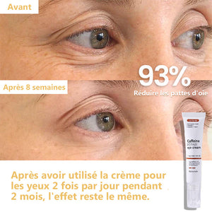 Crème réparatrice pour les yeux à la caféine