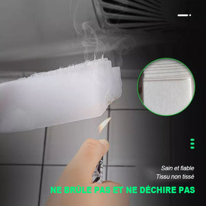 Papier filtre à graisse pour hottes de cuisinière à  tirage latérale