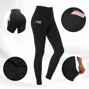 Leggings de sport extensible taille haute avec poches