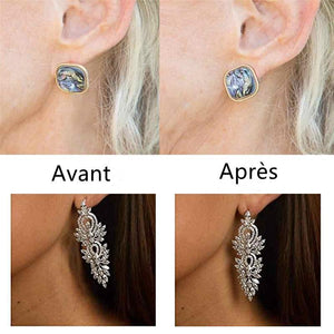 Le dos de Boucles d'oreilles Deux paires (4 pièces au total)