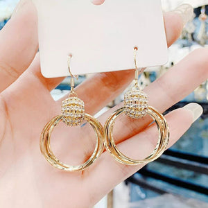 Boucles d'oreilles rondes  à la mode pour femmes