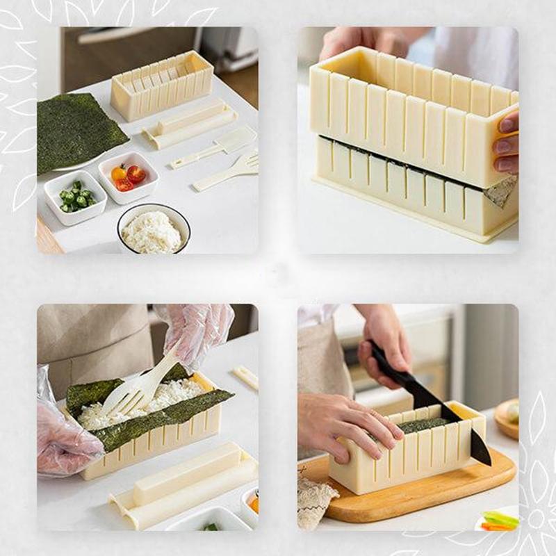 Moule à Sushi Onigiri Triangulaire 6 Pièces - Pour Bento Japonais DIY - En Plastique Blanc