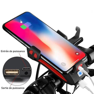 Support de Téléphone Portable avec Éclairage de Vélo