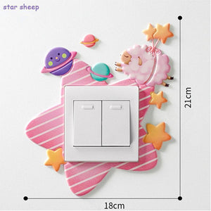 dessin animé chambre décor 3D mur Silicone