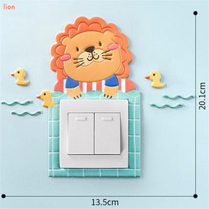 dessin animé chambre décor 3D mur Silicone