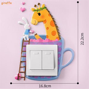 dessin animé chambre décor 3D mur Silicone