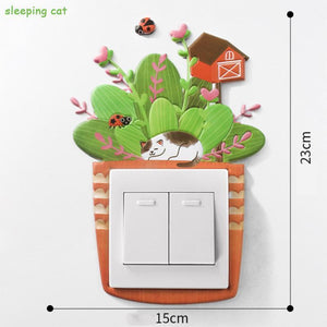 dessin animé chambre décor 3D mur Silicone