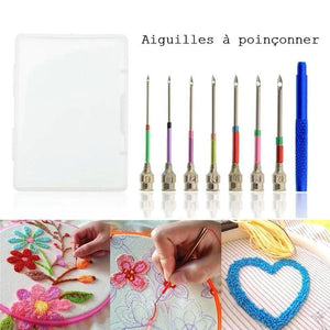 Aiguilles à perforer pour broderie (7 pièces)